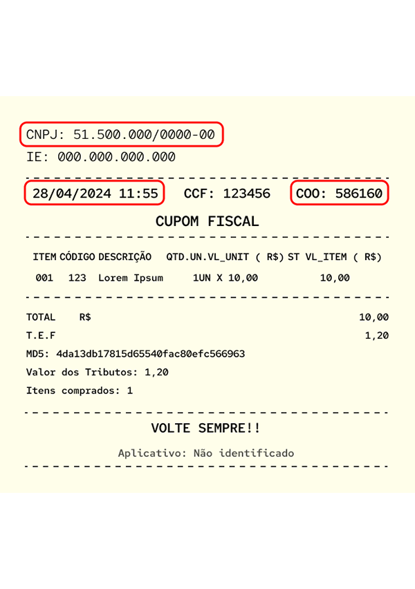 Cupom fiscal